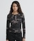 《WEB限定／DAILY／デイリー／WOMAN》RIB CAMO L／S HENLEY NECK T-SHIRT
