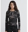 《WEB限定／DAILY／デイリー／WOMAN》RIB CAMO L／S HENLEY NECK T-SHIRT
