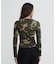 《WEB限定／DAILY／デイリー／WOMAN》RIB CAMO L／S HENLEY NECK T-SHIRT
