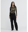 《WEB限定／DAILY／デイリー／WOMAN》RIB CAMO L／S HENLEY NECK T-SHIRT