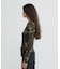 《WEB限定／DAILY／デイリー／WOMAN》RIB CAMO L／S CREW NECK T-SHIRT