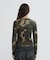 《WEB限定／DAILY／デイリー／WOMAN》RIB CAMO L／S CREW NECK T-SHIRT
