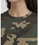 《WEB限定／DAILY／デイリー／WOMAN》RIB CAMO L／S CREW NECK T-SHIRT