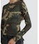 《WEB限定／DAILY／デイリー／WOMAN》RIB CAMO L／S CREW NECK T-SHIRT