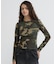 《WEB限定／DAILY／デイリー／WOMAN》RIB CAMO L／S CREW NECK T-SHIRT