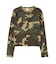 《WEB限定／DAILY／デイリー／WOMAN》RIB CAMO L／S CREW NECK T-SHIRT