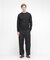 HONEYCOMB WAFFLE L／S HENLEY NECK T-SHIRT