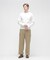 HONEYCOMB WAFFLE L／S HENLEY NECK T-SHIRT