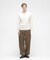 HONEYCOMB WAFFLE L／S HENLEY NECK T-SHIRT