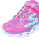 スケッチャーズ（SKECHERS）スニーカー ジュニア ギャラクシー ライツ 10920L-NPMT ピンク ベルクロ 紐なし