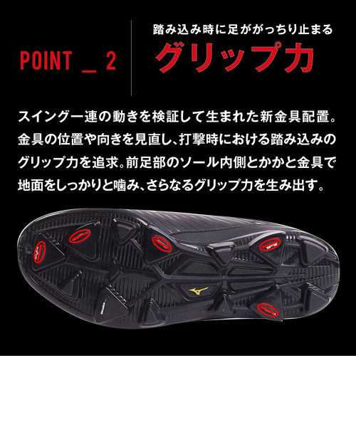 ミズノプロ☆PS2 （27.5㎝）新品未使用 超お買い得！ ミズノ（MIZUNO）野球スパイク ミズノプロ 黒 金具 一般 PS2