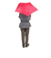 晴雨兼用 折りたたみ傘 無地 830-003 RS 赤 暑さ対策 熱中症対策 ｃ撥水 軽量 UVカット