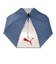 プーマ（PUMA）ジュニア 長傘 2駒透明反射テープ付総柄ジャンプ傘 PAS17JP58 NV ネイビー 58cm