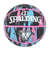 スポルディング（SPALDING）バスケットボール 6号球 マーブル ブラックネオン ラバー 84-409Z 屋外 室外
