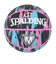 スポルディング（SPALDING）バスケットボール 6号球 マーブル ブラックネオン ラバー 84-409Z 屋外 室外