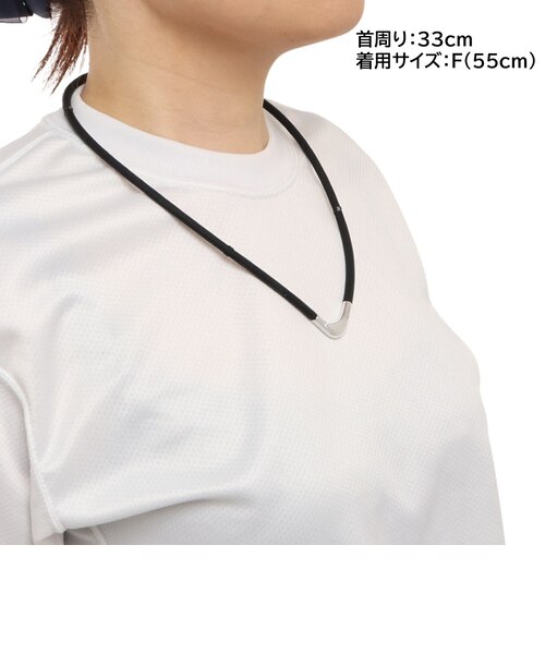 ファイテン（PHITEN）RAKUWA 磁気チタンネックレス S-2 55cm BK/SV55