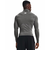 アンダーアーマー（UNDER ARMOUR）着圧 長袖 ヒートギア(夏向け) ロングスリーブ モックシャツ 1369606 090 速乾 防臭 グレー