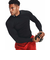 アンダーアーマー（UNDER ARMOUR）着圧 長袖 ヒートギア(夏向け) ロングスリーブ モックシャツ 1369606 001 黒