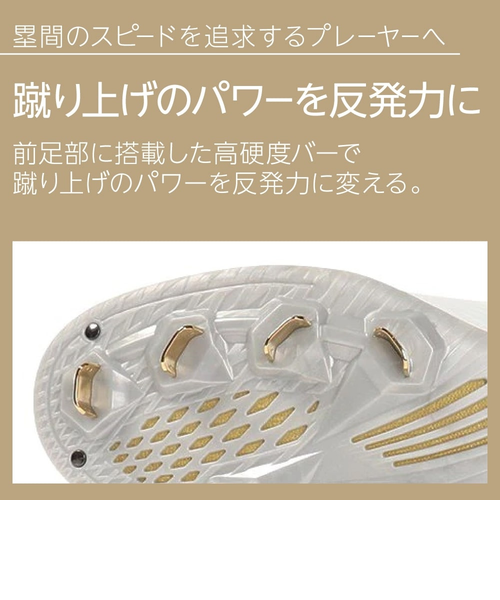 アシックス（ASICS）野球スパイク 金具 白 ゴールドステージ I