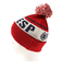 ベスプ（VESP）ジュニア 帽子 ニットキャップ VPJB1003RD レッド ニット帽 ポンポン スキー スノーボード 雪遊び