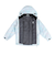 ジュニア スキーウェア スーツ ビブパンツ セット ガールズ タイポグラフティ 321NN2HHM0046 WHT ブルー サイズ調整 抗菌