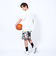 スポルディング（SPALDING）バスケットボールウェア UVカット Tシャツ ボールプリント SMT23014WH 速乾