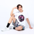 スポルディング（SPALDING）バスケットボールウェア UVカット Tシャツ ボールプリント SMT23014WH 速乾