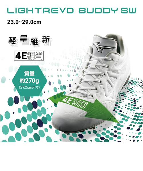 MONiLE モニーレ 【新品タグ付き】 光沢シアーブルゾン ホワイト MIZUNO ミズノ ライトレボエリート2 ワイド 11GM241601 野球