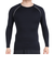 デュアリグ（DUARIG）サッカーウェア ドライプラス クルーネック長袖 3S0008-SCWR-741ES BK/GY 速乾