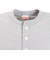 ヘルスニット（Healthknit）長袖Tシャツ メンズ 天竺 ヘンリーネック 906L HGRY