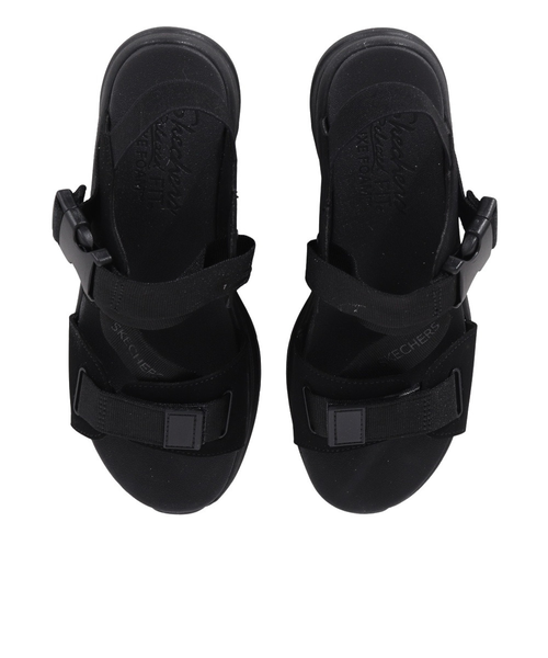 美品＂SKECHERS＂ デラックス ウォーカー　ブラック　24.5㎝ スケッチャーズ（SKECHERS）サンダル デラックス ウォーカー