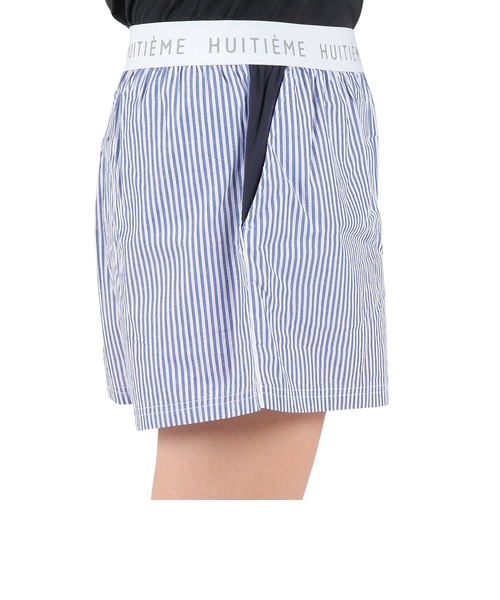 HUITIÈME スポーツショートパンツ ストライプ HUITIÈME スポーツショートパンツ ストライプ