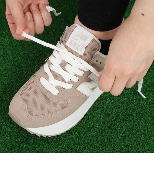 【関税込み】New Balance ベージュ 574+ スニーカー ニューバランス（new balance）スニーカー 574+ WL574Z SM B
