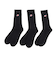 ニューバランス（new balance）パッチロゴ 3Pソックス 3足組 LAS33763BK