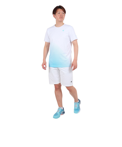 ルコックスポルティフ テニスウェア 半袖TシャツQTMQJA04灰色メンズL新品 le coq sportif - ルコックスポルティフ テニスウェア 半袖T