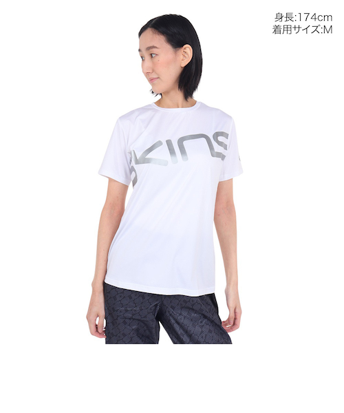 スキンズ（SKINS）半袖Tシャツ レディース ロゴTシャツ 185-27041-004