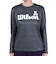 ウイルソン（Wilson）テニスウェア ビッグロゴ ドライ 長袖Tシャツ 443261-MBK 速乾 UVカット
