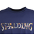 スポルディング（SPALDING）バスケットボールウェア 長袖Tシャツ ボールプリントNV SMT23212NV 速乾 UVカット
