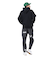 エクストララージ（XLARGE）CHENILLE スタンダード ロゴ スウェットフーディー 101234012009-BLACK
