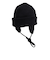 ニット帽 EAR MAFF ニットキャップ ビーニー SL23FW-HAT003BLK フリーサイズ 紐付き 耳当て付き 黒