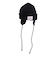 ニット帽 EAR MAFF ニットキャップ ビーニー SL23FW-HAT003BLK フリーサイズ 紐付き 耳当て付き 黒