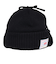 ニット帽 EAR MAFF ニットキャップ ビーニー SL23FW-HAT003BLK フリーサイズ 紐付き 耳当て付き 黒