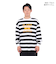 エクストララージ（XLARGE）COLLEGE LOGO STRIPED 長袖ボーダーTシャツ 101234011006-WHITE