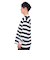 エクストララージ（XLARGE）COLLEGE LOGO STRIPED 長袖ボーダーTシャツ 101234011006-WHITE
