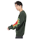 エクストララージ（XLARGE）BURNING MONSTER クルーネックニット 101234015002-GREEN