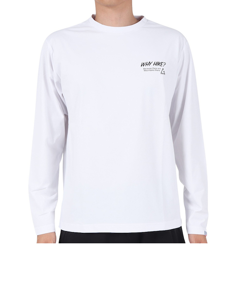 120白黒　170白　長袖Tシャツ 長袖Tシャツ ロンT WHY HIKE RE23FUK5610002 WHT ホワイト 速乾