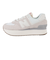 ニューバランス（new balance）スニーカー 574+ WL574ZQDB WL574 ZQD B 厚底 グレー ベージュ