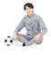 デュアリグ（DUARIG）サッカーウェア 長袖ジップアップ ジャージ 4S0005-SCWR-741CD GRY 速乾