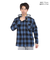 フーディー フランネルシャツ IPDFLRP-703-BK/BL