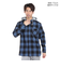 フーディー フランネルシャツ IPDFLRP-703-BK/BL